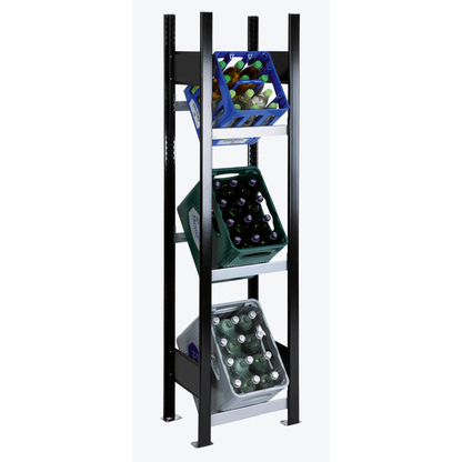 Artikelbild für SCHULTE Getränkekistenregal 37000-S schwarz, silber 40,0 x 30,0 x 180,0 cm, Artikelnummer 855150