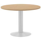 Artikelbild 1 für rocada Mehrzwecktisch eiche rund, Säulenfuß weiß, 100,0 x 100,0 x 72,0 cm, Artikelnummer 117766