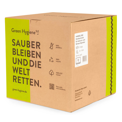 Artikelbild 4 für Green Hygiene® Handtuchrollen HANNELORE 2-lagig weiß, 8 Rollen, Artikelnummer 211647