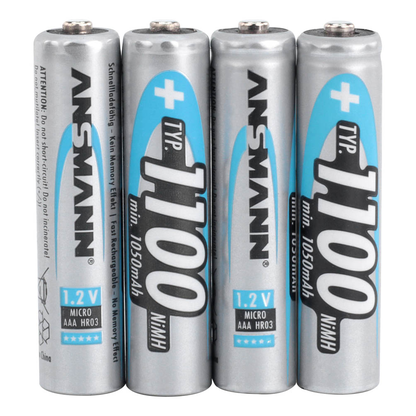 Artikelbild 3 für ANSMANN Akkus Ni-MH Micro AAA 1.050 mAh, 4 St., Artikelnummer 533195