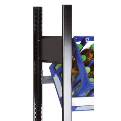 Artikelbild 2 für SCHULTE Getränkekistenregal 37000-S schwarz, silber 40,0 x 30,0 x 180,0 cm, Artikelnummer 855150