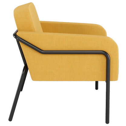 Artikelbild 2 für medso powered by PAPERFLOW Sessel MEDSO L Rund gelb schwarz Stoff 75,0 x 74,3 x 73,6 cm, 1 St., Artikelnummer 522726