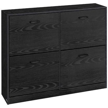 Artikelbild für VASAGLE Schuhschrank, LBC035B01 schwarz 4 Fachböden 105,5 x 24,0 x 82,7 cm, Artikelnummer 760799