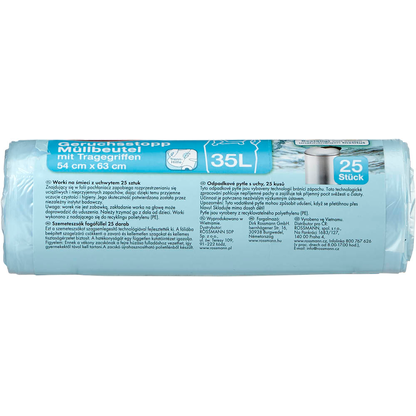 Artikelbild 3 für RUBIN Müllbeutel Geruchsstopp 35,0 l blau, 25 St., Artikelnummer 213054