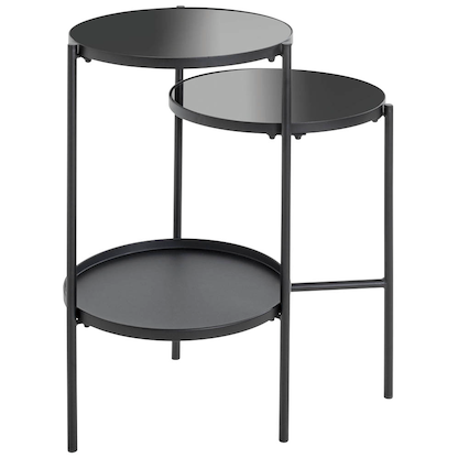 Artikelbild 5 für HAKU Möbel Beistelltisch rund Sicherheitsglas schwarz 56,0 x 39,0 x 71,0 cm, 1 St., Artikelnummer 142608