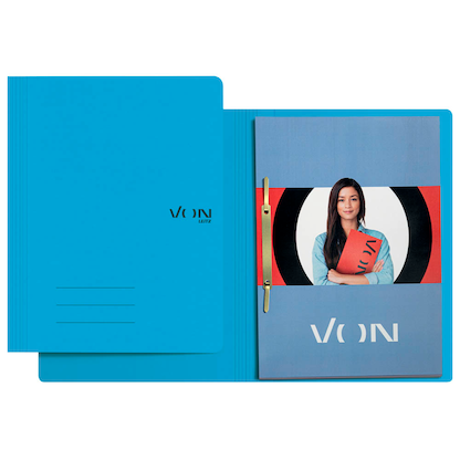 Artikelbild 3 für VON LEITZ Schnellhefter Karton blau DIN A4, 1 St., Artikelnummer 636007