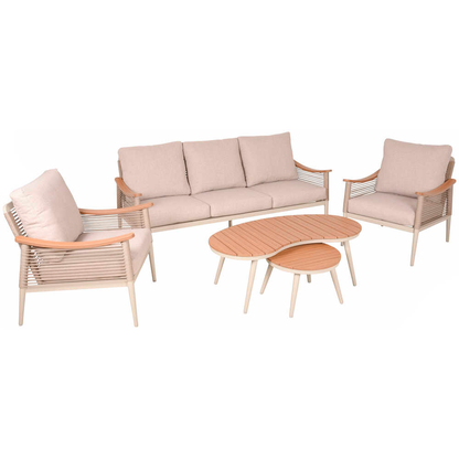 Artikelbild für Garden Pleasure Loungegruppe TULUM, sandbeige Kunststoff, Metall, Artikelnummer 796148