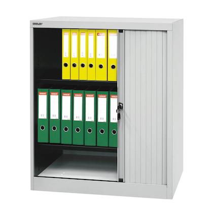 Artikelbild 6 für BISLEY Rollladenschrank lichtgrau 2 Fachböden 80,0 x 43,0 x 103,0 cm, Artikelnummer 923888