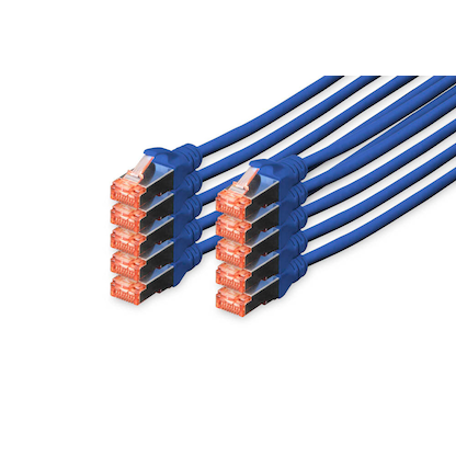 Artikelbild für DIGITUS RJ45-Stecker/RJ-45 Stecker Netzwerkkabel DK-1644-010-B-10 1,0 m blau, 10 St., Artikelnummer 381618