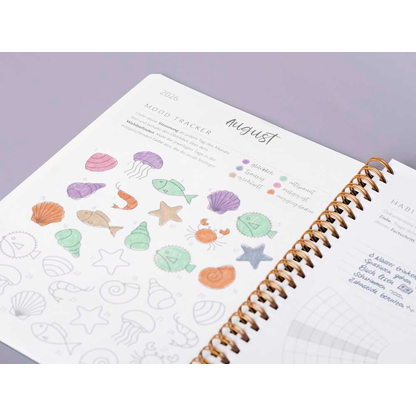 Artikelbild 9 für BRUNNEN Schülerkalender Shadow 2026/2027 mehrfarbig: grün, gold, 1 St., Artikelnummer 805048