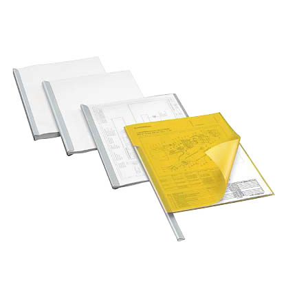 Artikelbild für DURABLE Klemmschienen transparent DIN A4 90 Blatt, 25 St., Artikelnummer 437277