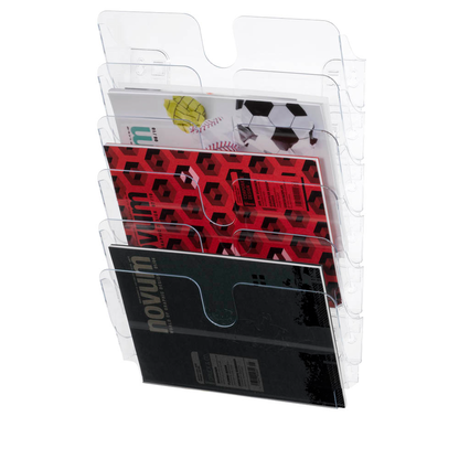 Artikelbild 2 für DURABLE Wandprospekthalter Flexiplus transparent DIN A4 quer 6 Fächern 34,0 x 10,0 x 52,0 cm, 1 St., Artikelnummer 483867