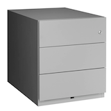 Artikelbild 1 für BISLEY Note Rollcontainer silber 3 Auszüge 42,0 x 56,5 x 49,5 cm, Artikelnummer 493403