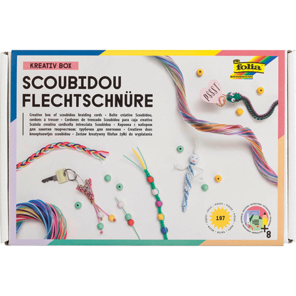 Artikelbild für folia Bastelset Flechtschnüre mehrfarbig, Artikelnummer 479487