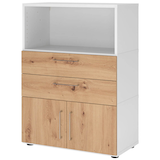 Artikelbild 1 für HAMMERBACHER Regalschrank FlexWall, VFW38K1KG/W/R/BS weiß, asteiche 80,0 x 40,0 x 109,8 cm, 1 St., Artikelnummer 950081