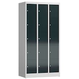 Artikelbild 1 für ClassiX Schließfachschrank anthrazit, lichtgrau X-520538, 15 Schließfächer 87,0 x 50,0 x 180,0 cm, Artikelnummer 188049