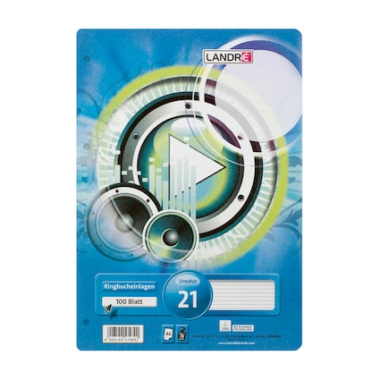 Artikelbild für LANDRÉ® Ringbucheinlagen A4 liniert, 100 Blätter, Artikelnummer 298727