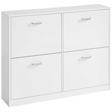 Artikelbild 1 für VASAGLE Schuhschrank, LBC035W01 weiß 4 Fachböden 105,5 x 24,0 x 82,7 cm, Artikelnummer 760829