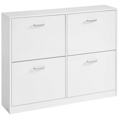 Artikelbild für VASAGLE Schuhschrank, LBC035W01 weiß 4 Fachböden 105,5 x 24,0 x 82,7 cm, Artikelnummer 760829