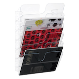 Artikelbild 1 für DURABLE Wandprospekthalter Flexiplus transparent DIN A4 quer 6 Fächern 34,0 x 10,0 x 52,0 cm, 1 St., Artikelnummer 483867