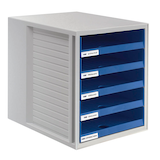 Artikelbild 1 für HAN Schubladenbox Schrank-Set blau 1401-14D, DIN A4 mit 5 Schubladen, 1 St., Artikelnummer 359026