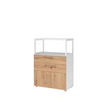 Artikelbild 1 für HAMMERBACHER Regalschrank FlexWall, VFW38K1RG/W/R/BS weiß, asteiche 80,0 x 40,0 x 109,8 cm, 1 St., Artikelnummer 950091