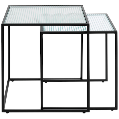 Artikelbild 5 für HAKU Möbel Beistelltische-Set quadratisch Sicherheitsglas schwarz, 2 St., Artikelnummer 142487