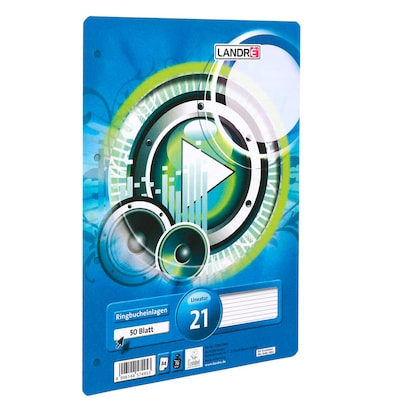 Artikelbild 3 für LANDRÉ® Ringbucheinlagen A4 liniert, 100 Blätter, Artikelnummer 298727