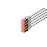 Artikelbild 1 für DIGITUS RJ45-Stecker/RJ-45 Stecker Netzwerkkabel DK-1644-150-5 15,0 m grau, 5 St., Artikelnummer 381497