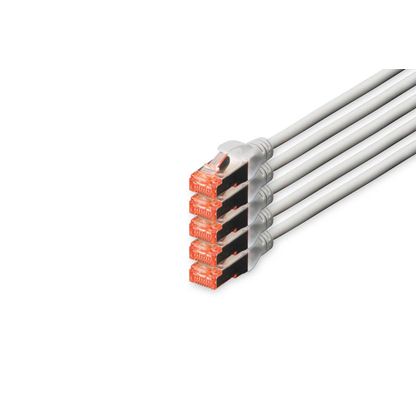 Artikelbild für DIGITUS RJ45-Stecker/RJ-45 Stecker Netzwerkkabel DK-1644-150-5 15,0 m grau, 5 St., Artikelnummer 381497