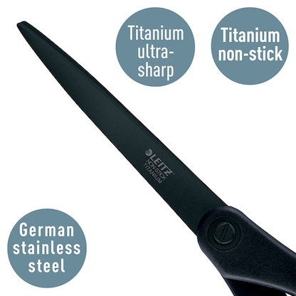 Artikelbild 5 für LEITZ Antihaftschere Titanium schwarz 20,5 cm, Artikelnummer 844623