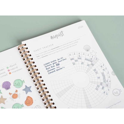 Artikelbild 10 für BRUNNEN Schülerkalender Shadow 2026/2027 mehrfarbig: grün, gold, 1 St., Artikelnummer 805048
