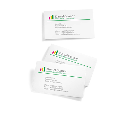 Artikelbild 5 für SIGEL Visitenkarten LP790 matt weiß 190 g/qm, 100 St., Artikelnummer 780452