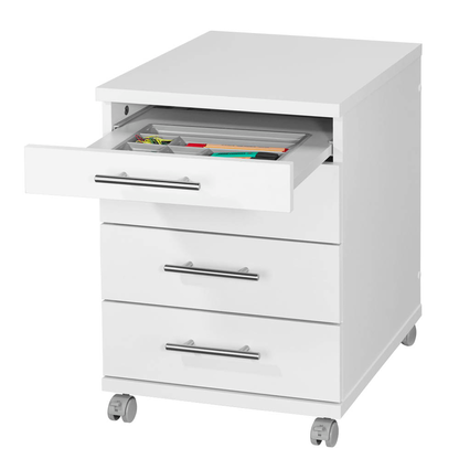 Artikelbild 6 für MÖBELPARTNER Rollcontainer weiß 4 Auszüge 42,0 x 50,0 x 56,9 cm, Artikelnummer 157628