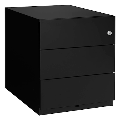 Artikelbild für BISLEY Note Rollcontainer schwarz 3 Auszüge 42,0 x 56,5 x 49,5 cm, Artikelnummer 493353