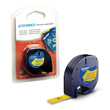 Artikelbild 1 für DYMO Schriftband LetraTag 91222 S0721620, 12 mm, schwarz auf gelb, 1 St., Artikelnummer 179085