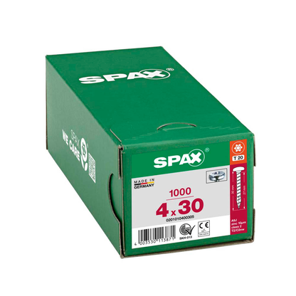 Artikelbild 2 für SPAX® Universalschrauben T20 Halbrundkopf WIROX 0201010400305 4 mm x 30 mm, 1.000 St., Artikelnummer 395846