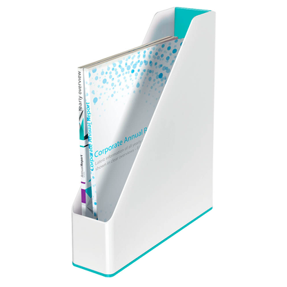 Artikelbild für LEITZ Stehsammler WOW Duo Colour 53621051 perlweiß/eisblau Kunststoff, DIN A4, 1 St., Artikelnummer 312993