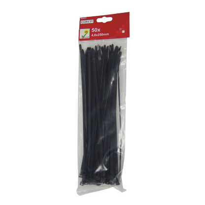 Artikelbild 2 für CON:P Kabelbinder schwarz 250,0 mm x 4,8 mm, 50 St., Artikelnummer 260479