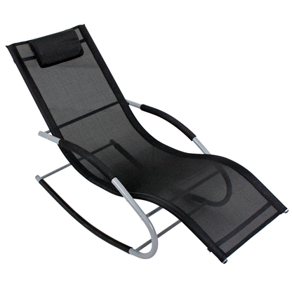 Artikelbild 2 für Garden Pleasure Sonnenliege Naxos schwarz Stahl, Artikelnummer 343588