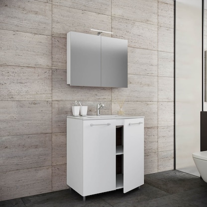 Artikelbild 4 für VCM my bath Badmöbel-Set 3-teilig Gilos 914345 weiß 80,0 x 46,0 x 86,0 cm, Artikelnummer 388857