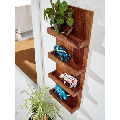 Artikelbild 4 für WOHNLING Wandregal sheesham 30,0 x 10,0 x 80,0 cm, 1 St., Artikelnummer 909343