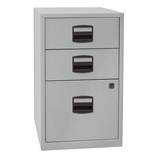 Artikelbild 1 für BISLEY Home Standcontainer silber 3 Auszüge Kunststoff-Muldengriff schwarz 41,3 x 40,0 x 67,2 cm, Artikelnummer 263119