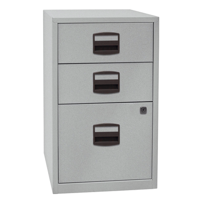 Artikelbild für BISLEY Home Standcontainer silber 3 Auszüge Kunststoff-Muldengriff schwarz 41,3 x 40,0 x 67,2 cm, Artikelnummer 263119