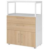 Artikelbild 1 für HAMMERBACHER Regalschrank FlexWall, VFW38K1RG/W/E/BS weiß, eiche 80,0 x 40,0 x 109,8 cm, 1 St., Artikelnummer 950432