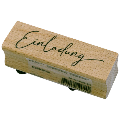 Artikelbild für artoz Motivstempel Einladung 6,0 x 2,0 cm, 1 St., Artikelnummer 129058