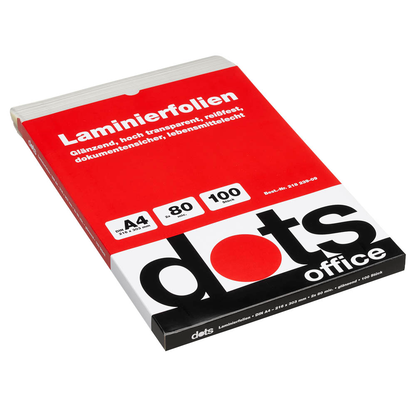 Artikelbild für dots Laminierfolien glänzend für A4 80 micron, 100 St., Artikelnummer 218239