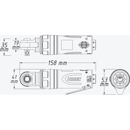 Artikelbild 2 für HAZET 9021SR-1 Druckluft-Ratschenschrauber, Artikelnummer 583129