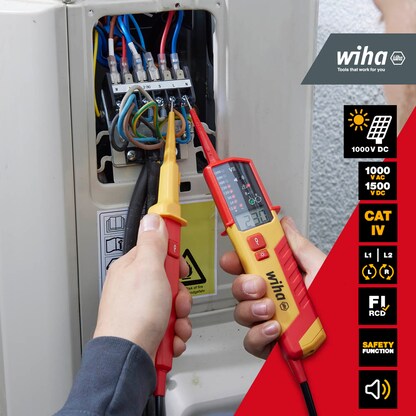 Artikelbild 9 für Wiha Zweipoliger Spannungs- und Durchgangsprüfer 45217, 0,5 - 1.000 V AC, CAT IV, Artikelnummer 717787