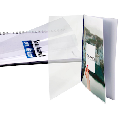Artikelbild 2 für LMG Deckfolien für Bindemappen PREMIUM transparent, DIN A3 0,2 mm, 100 St., Artikelnummer 465570